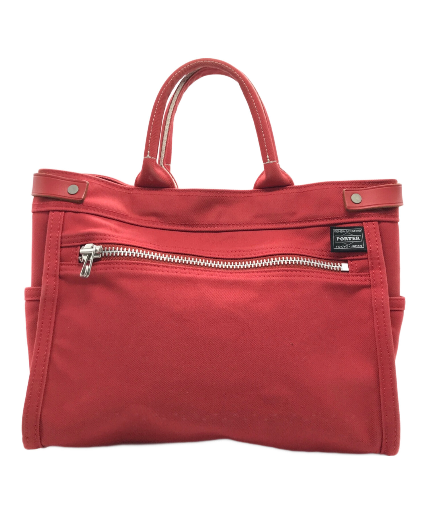 中古・古着通販】PORTER (ポーター) ネイキッドトートバッグ レッド