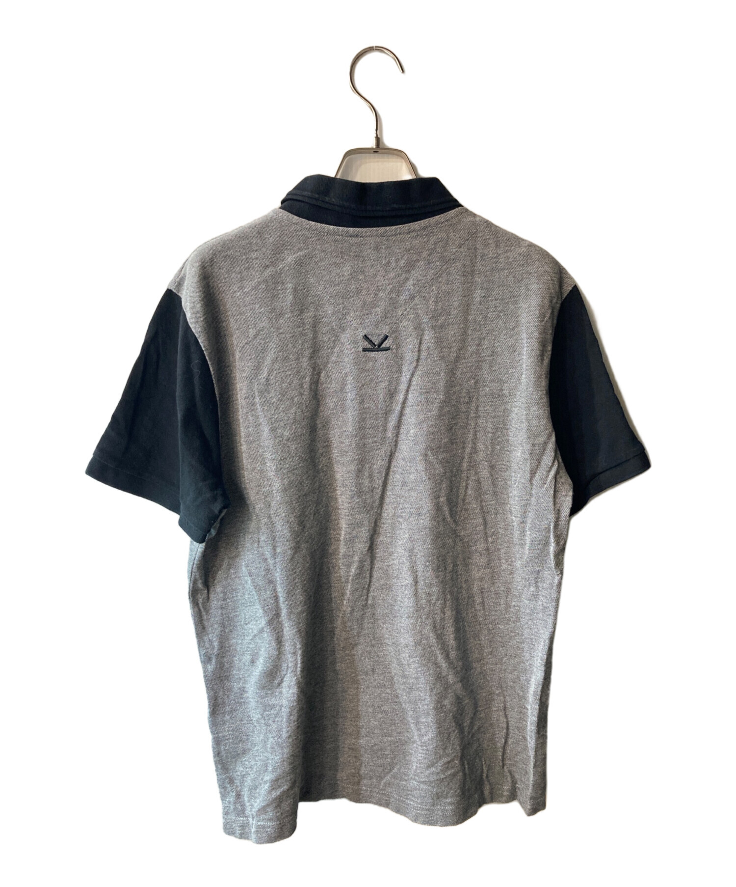 中古・古着通販】KENZO (ケンゾー) ポロシャツ ブラック×グレー サイズ 