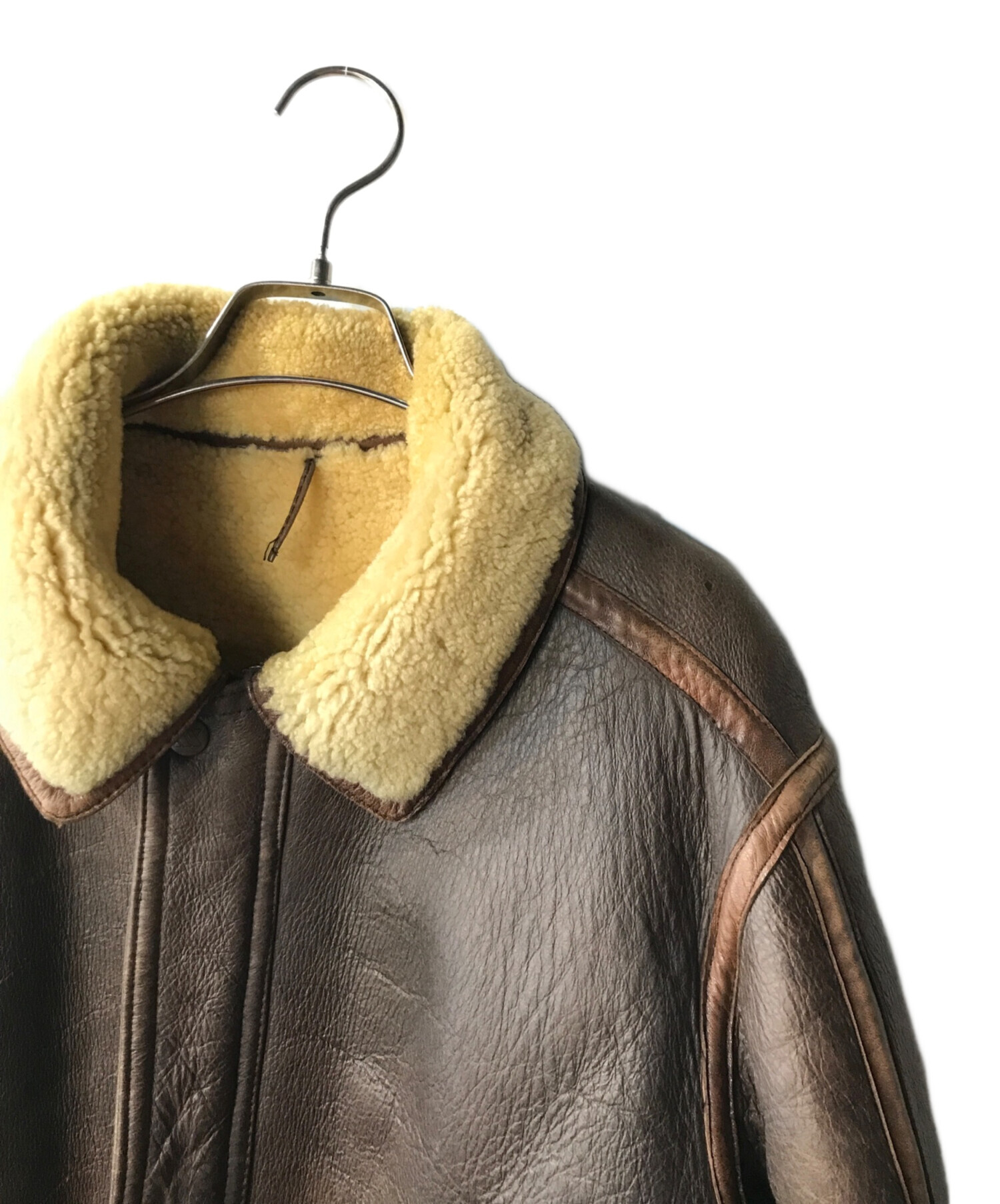 中古・古着通販】IXI:Z (イクシーズ) B-3ムートンジャケット ブラウン