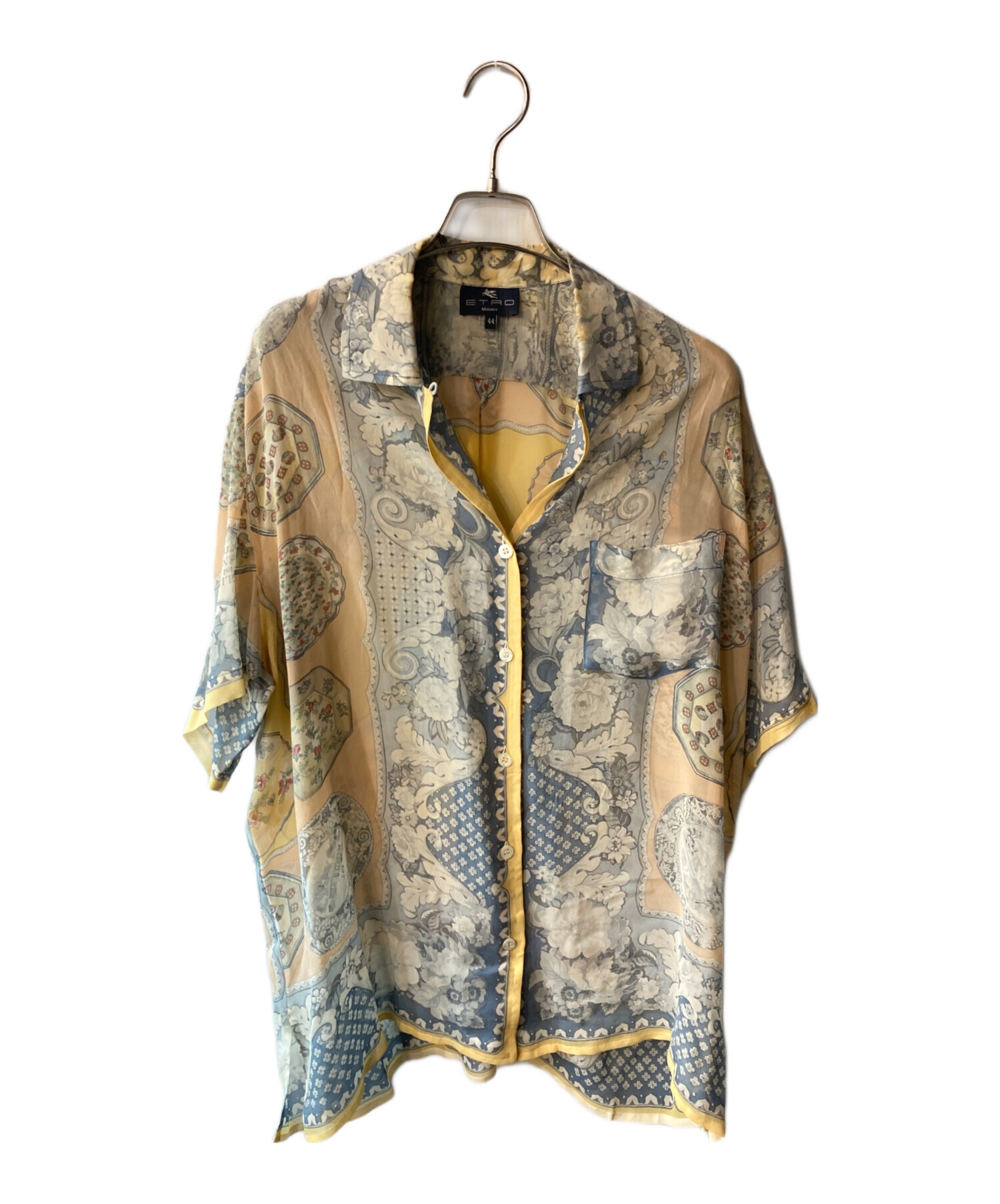 中古・古着通販】ETRO (エトロ) シースルー半袖シャツ マルチカラー 