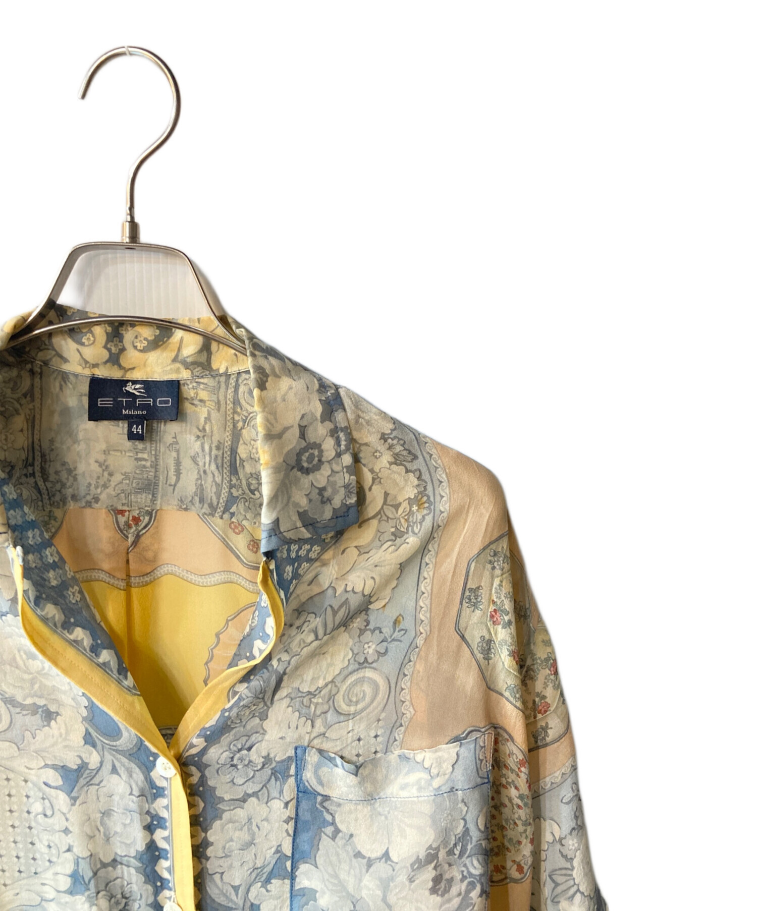 中古・古着通販】ETRO (エトロ) シースルー半袖シャツ マルチカラー 