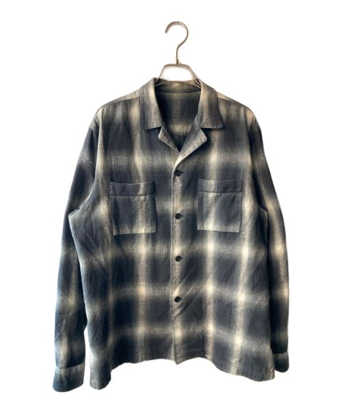完売品　kinema ombre check pajamas shirt 中古・古着通販】kinema (キネマ) ombre check pajamas shirt ブラック