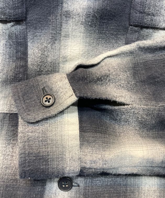 中古・古着通販】kinema (キネマ) ombre check pajamas shirt ブラック