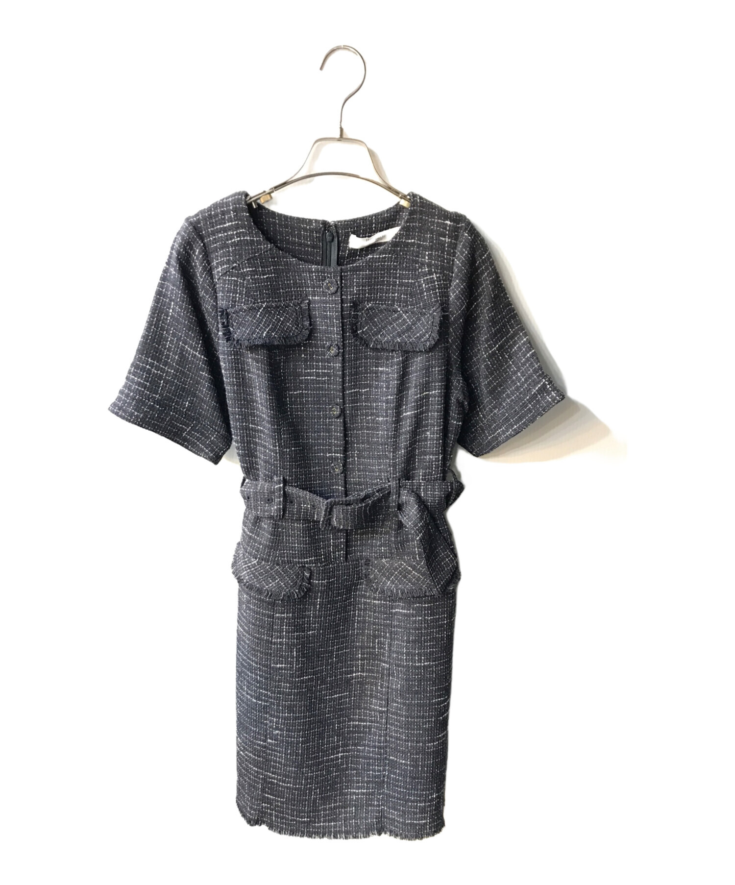 herlipto Classic tweed belted dress Her lip to 21
