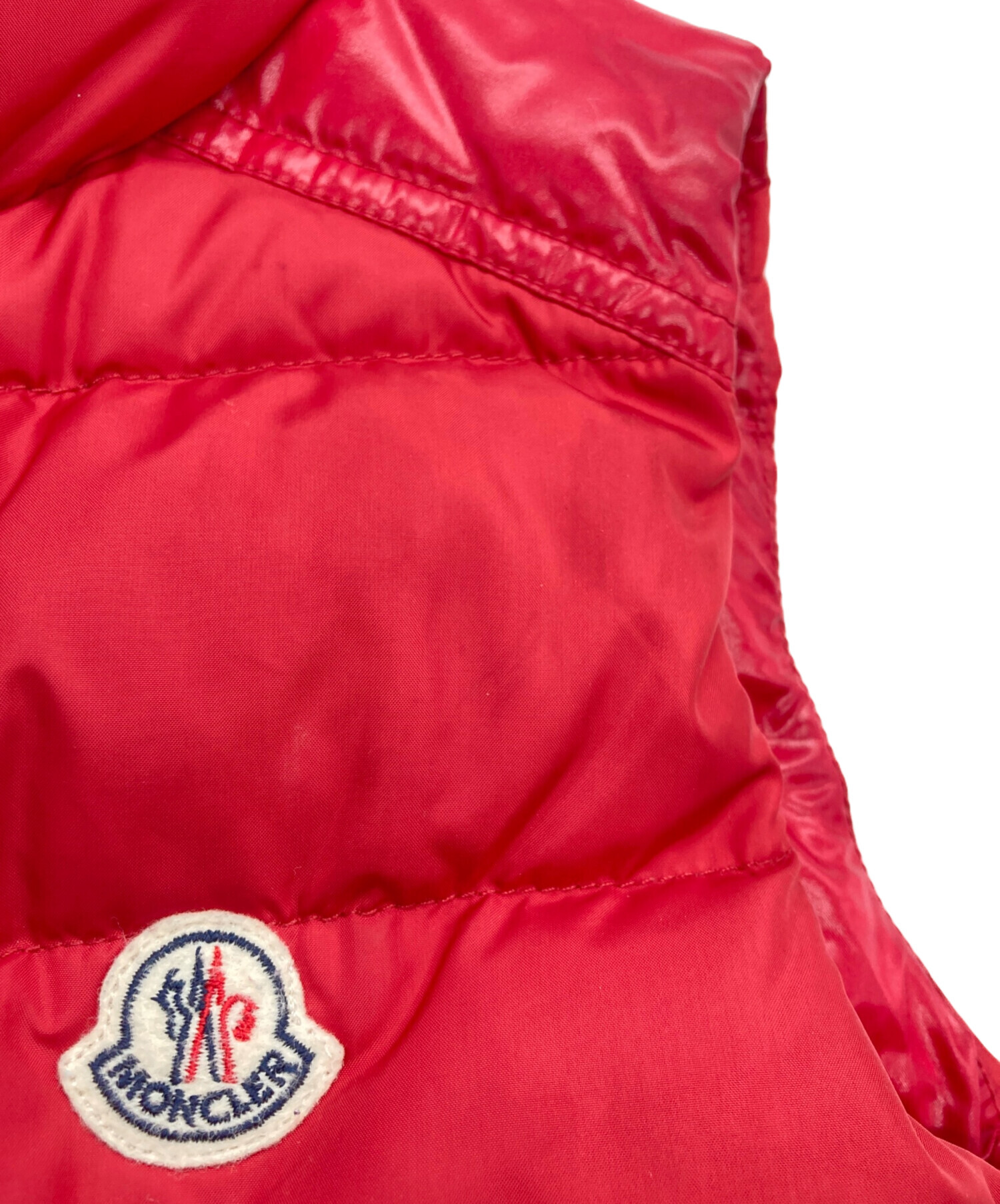 中古・古着通販】MONCLER (モンクレール) ダウンベスト レッド サイズ