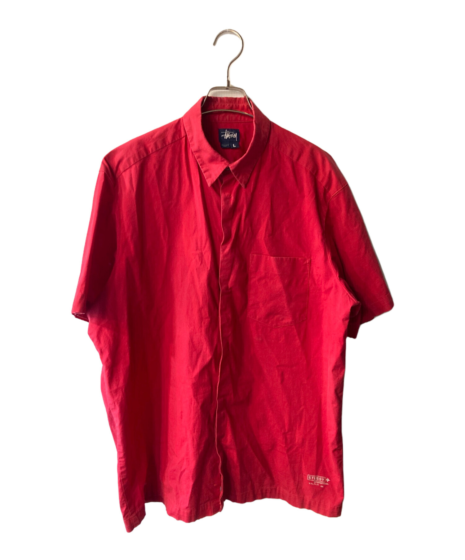 中古・古着通販】oldstussy (オールドステューシー) 半袖シャツ レッド 