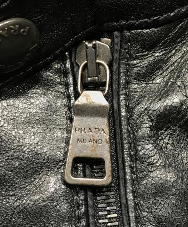 中古・古着通販】PRADA (プラダ) ナイロンレザー切替ジャケット