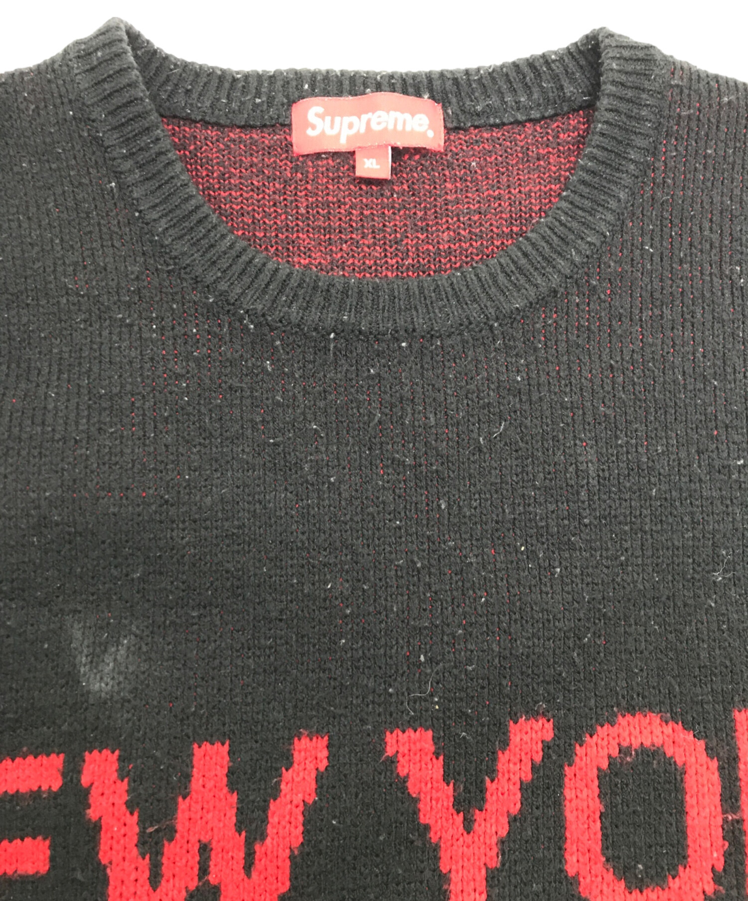 中古・古着通販】Supreme (シュプリーム) New York Sweater レッド 