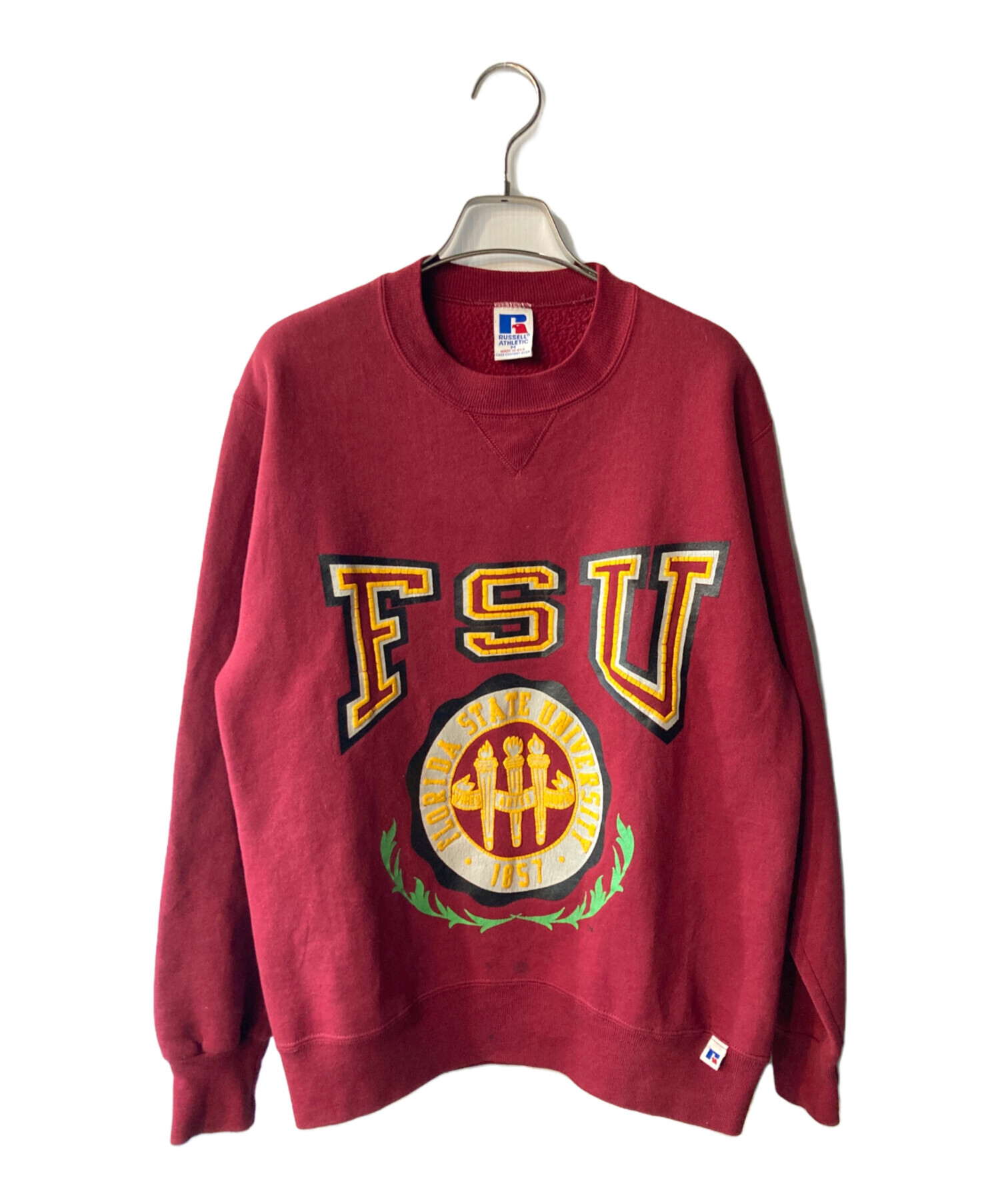 RUSSELL ATHLETIC / スウェット/M/コットン/RED/プリント 中古・古着通販】RUSSELL ATHLETIC (ラッセルアスレチック) カレッジ