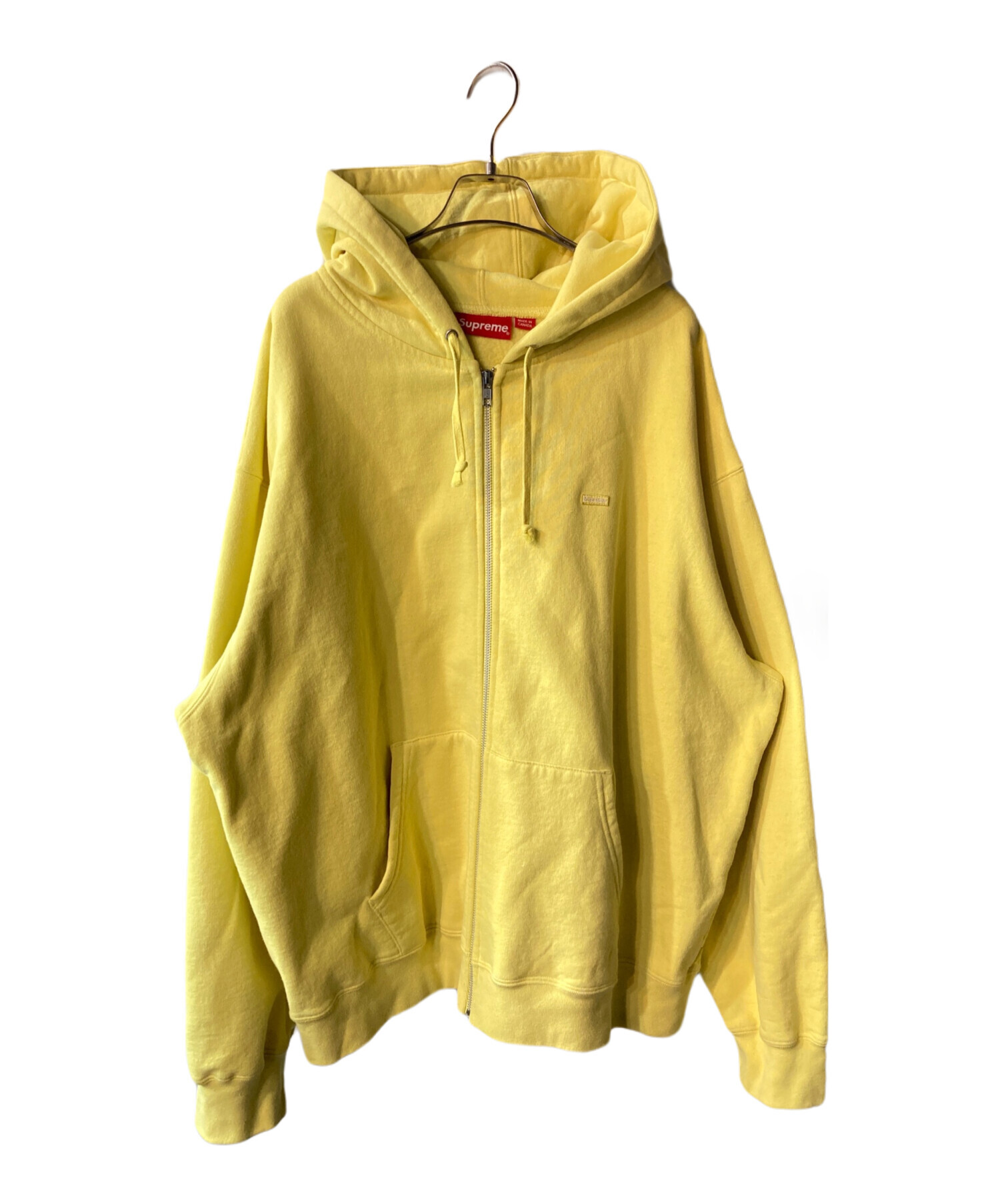 supreme淡い黄色のフード付きパーカー 中古・古着通販】Supreme (シュプリーム) Small Box Zip Up Hooded