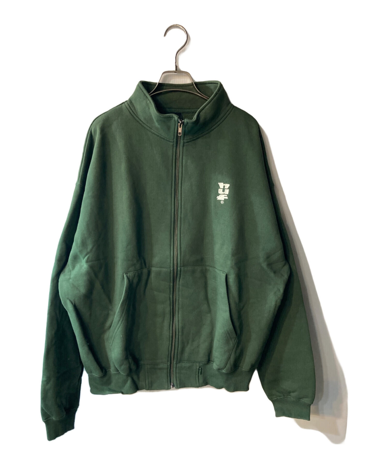 中古・古着通販】HUF (ハフ) MEGABLAST ZIP FLEECE グリーン サイズ:L 