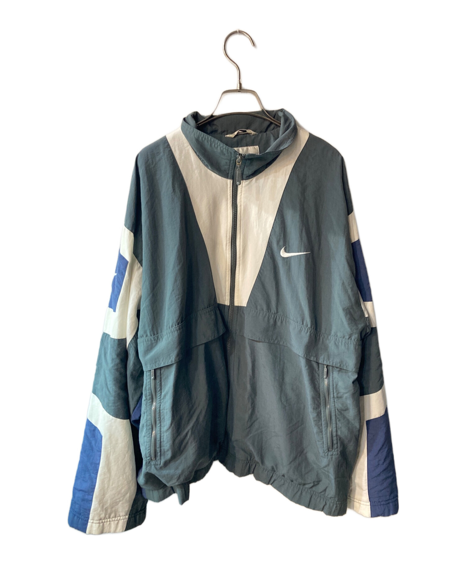 ナイキ ジップブルゾン 新古品 中古・古着通販】NIKE (ナイキ) ジップブルゾン ホワイト×グリーン