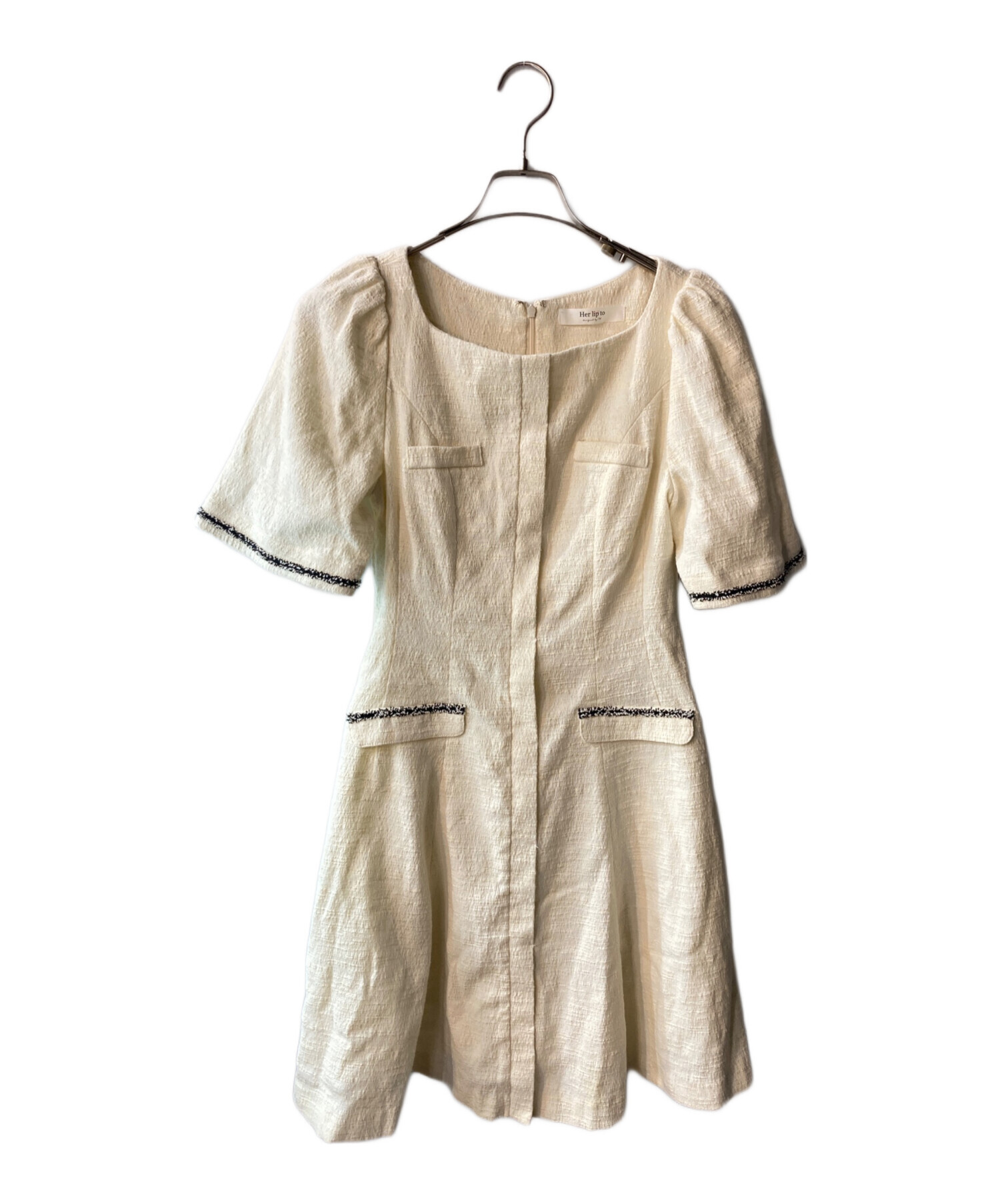 herlipto Canal Tweed Mini Dress Mサイズ 中古・古着通販】Her lip to (ハーリップトゥ) Canal Tweed Mini Dress