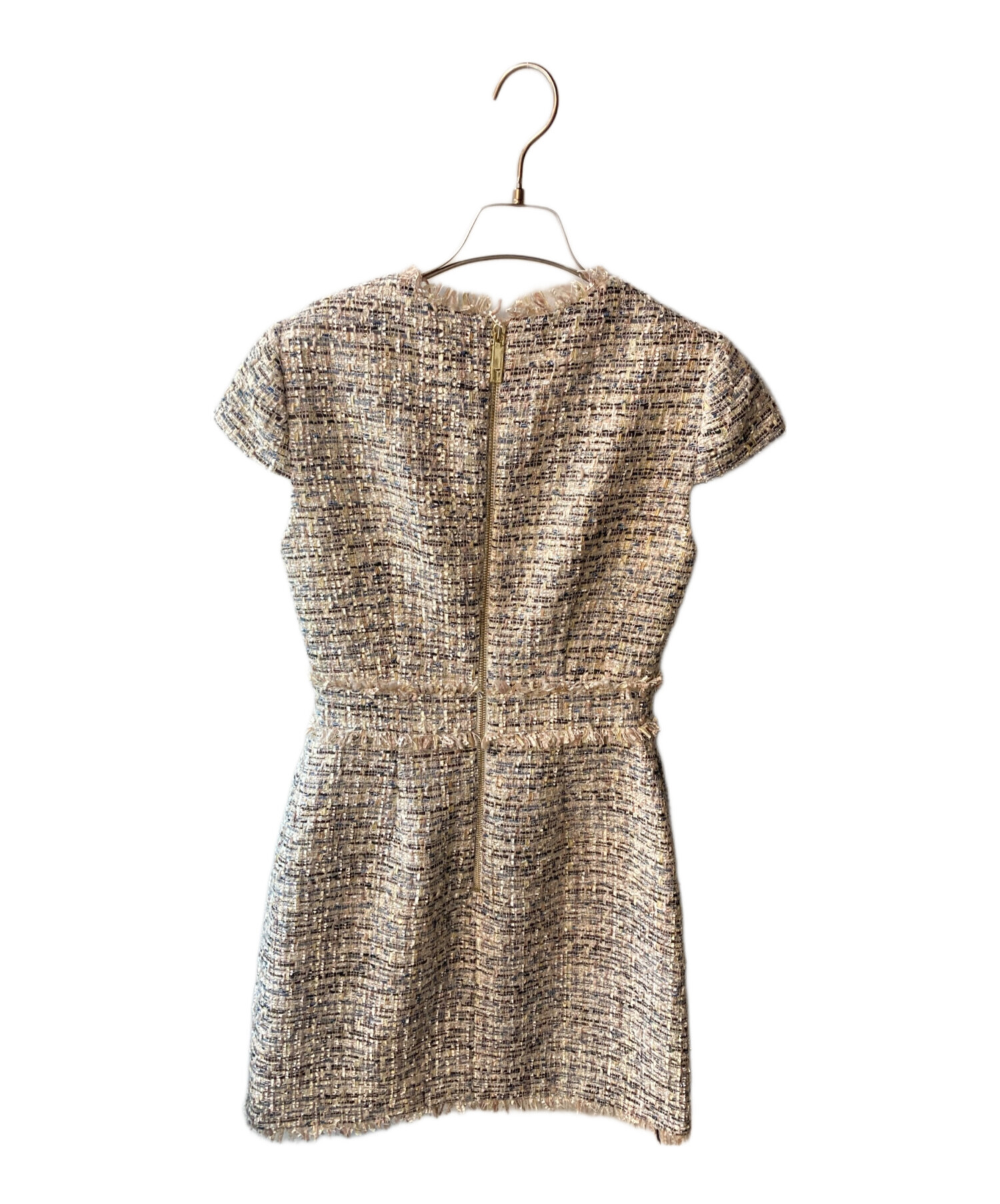 TED BAKER 高級ツイードサックワンピース　ブルーMix　クリーニング済 中古・古着通販】TED BAKER (テッドベーカー) ツイードワンピース