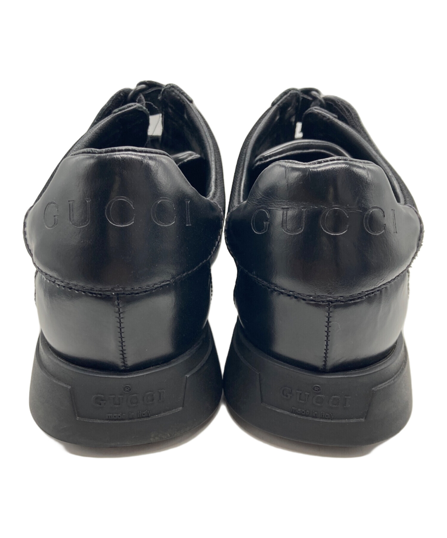 値下げ！GUCCI ブラック ベルクロ スニーカー 中古・古着通販】GUCCI (グッチ) ベルクロスニーカー ブラック サイズ