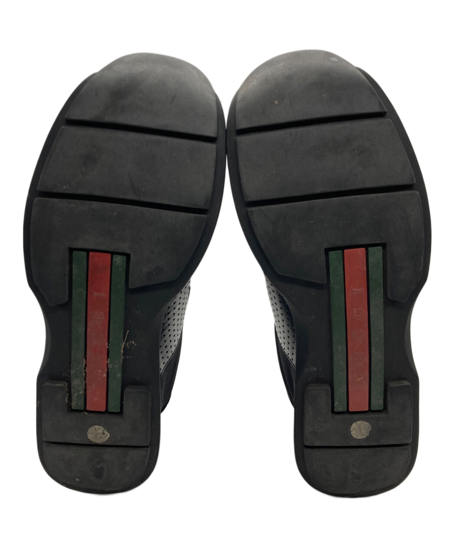 中古・古着通販】GUCCI (グッチ) ベルクロスニーカー ブラック サイズ