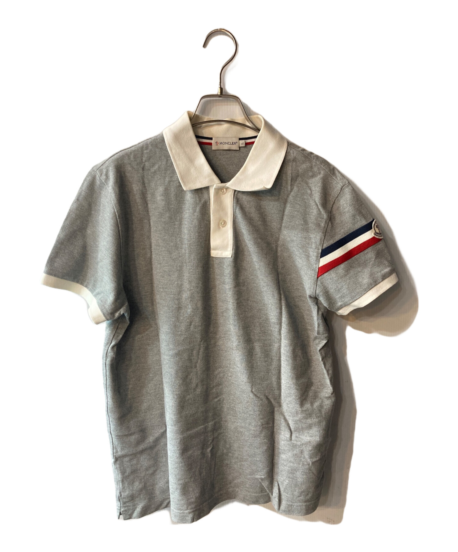 中古・古着通販】MONCLER (モンクレール) ポロシャツ グレー サイズ:L