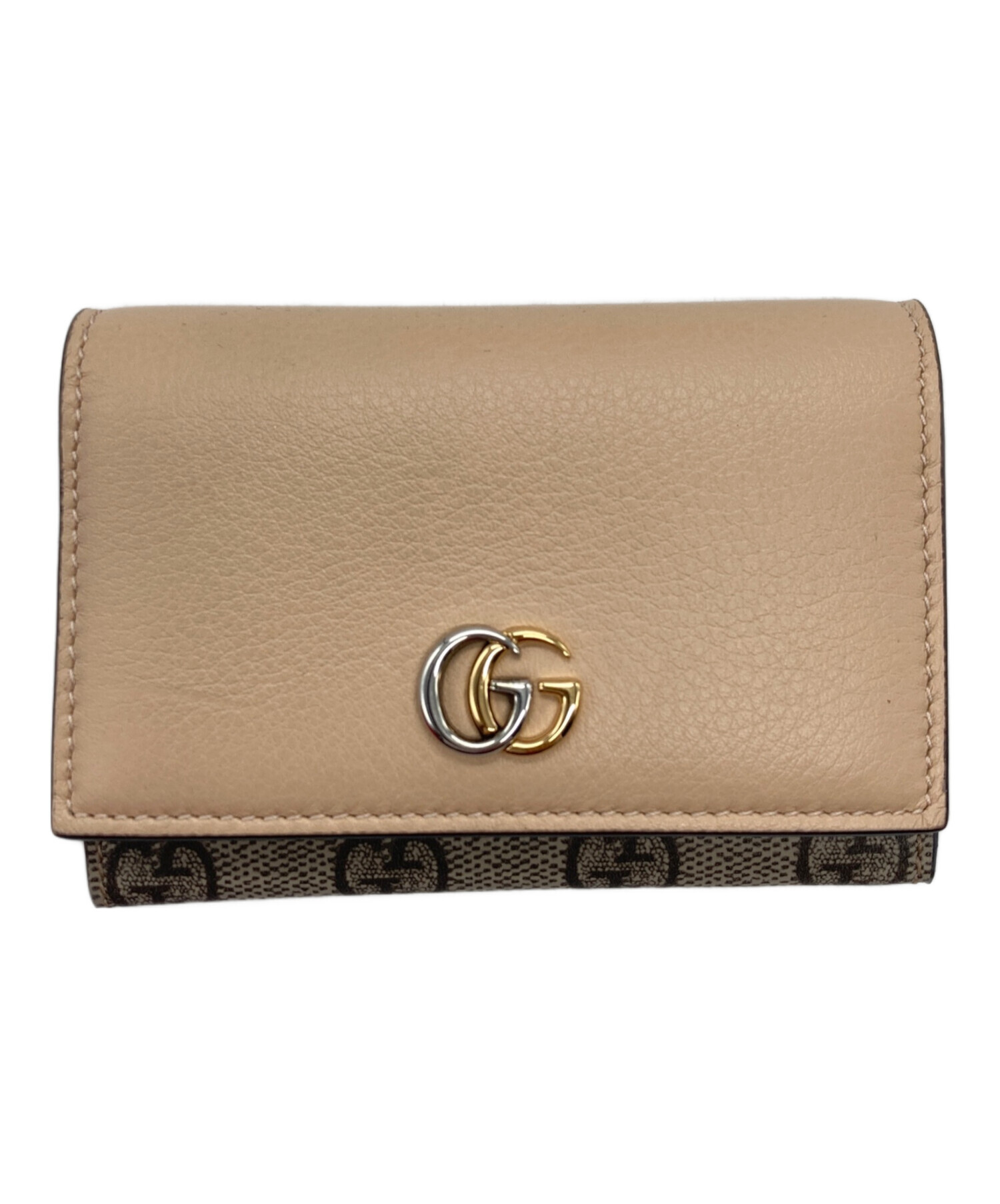 【美品】GUCCI ダブルG カードケース 中古・古着通販】GUCCI (グッチ) ダブルG カードケース ベージュ