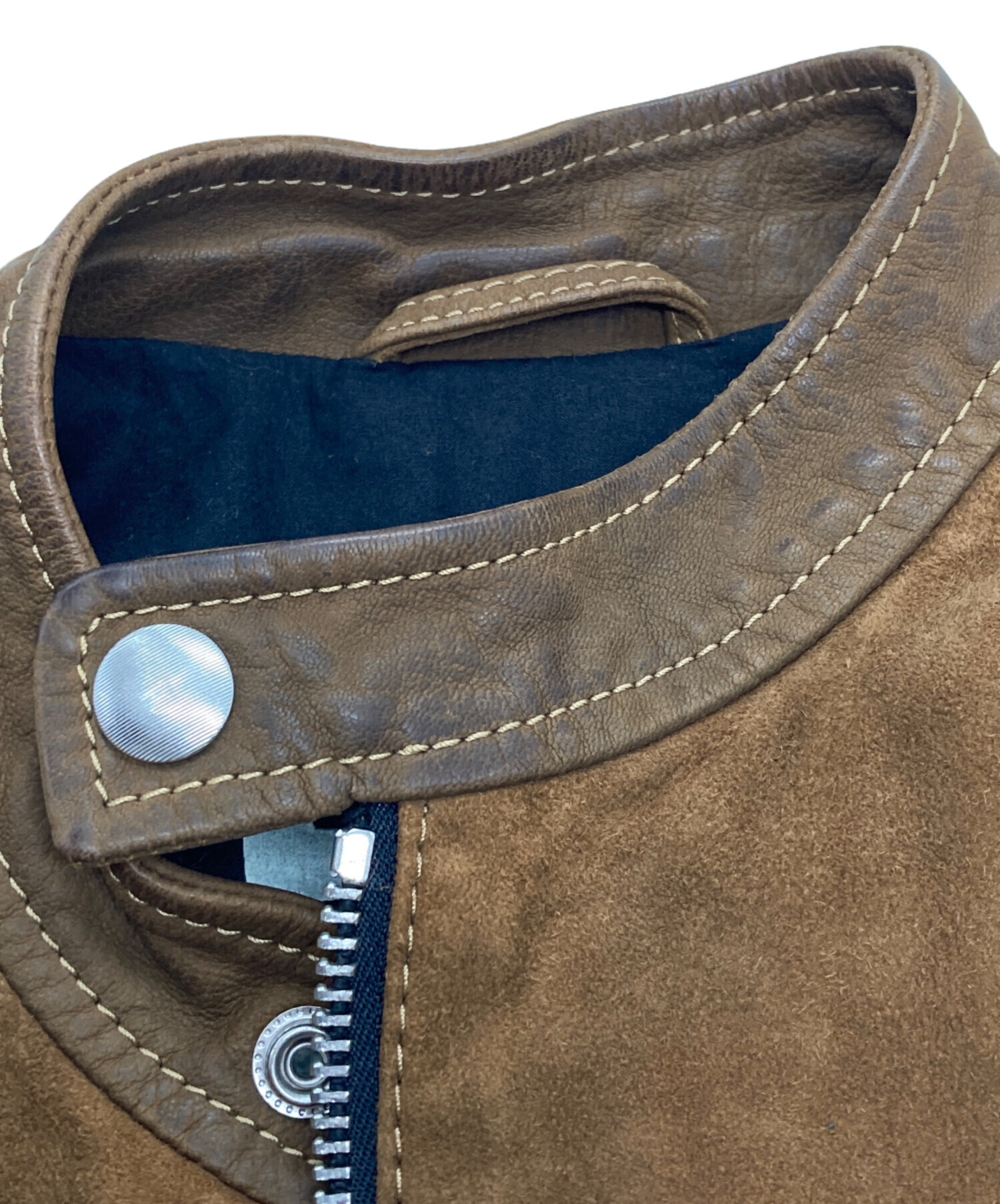 中古・古着通販】DIESEL (ディーゼル) スウェードライダースジャケット