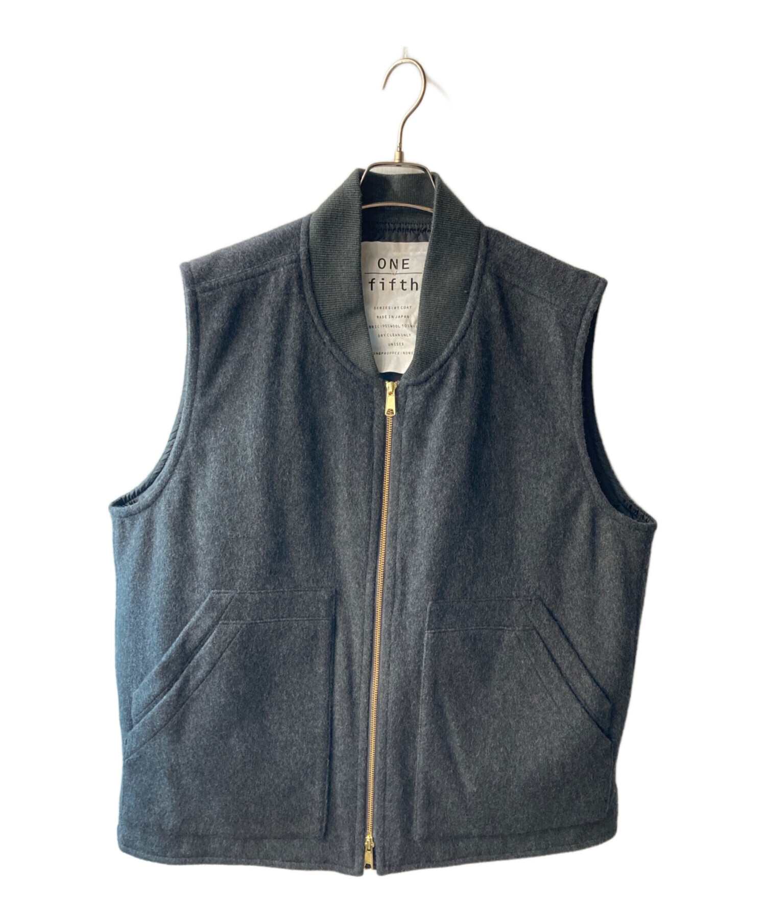 中古・古着通販】one fifth (ワンフィフス) BOB W Zip Wool Vest