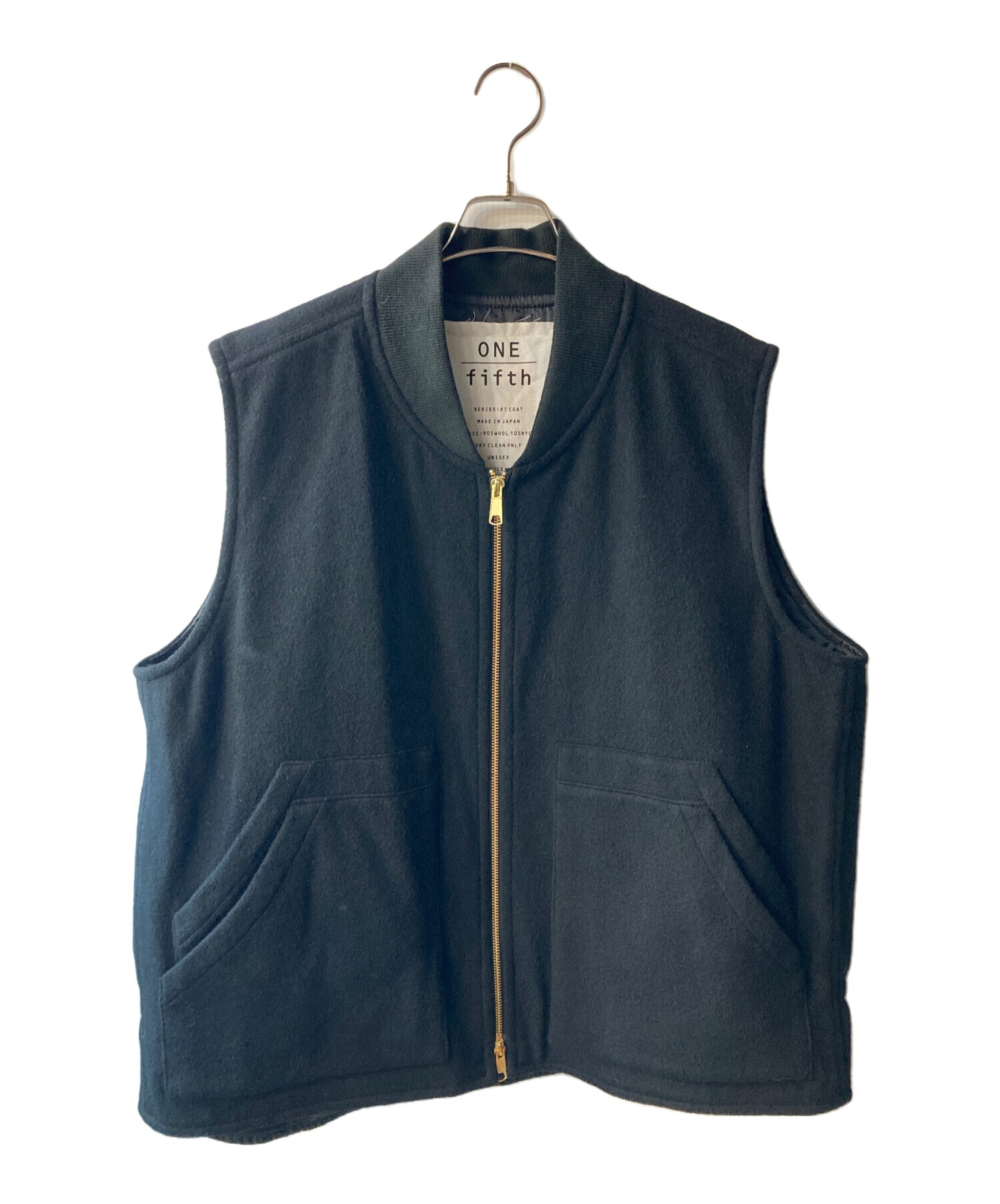 中古・古着通販】one fifth (ワンフィフス) BOB W Zip Wool Vest 
