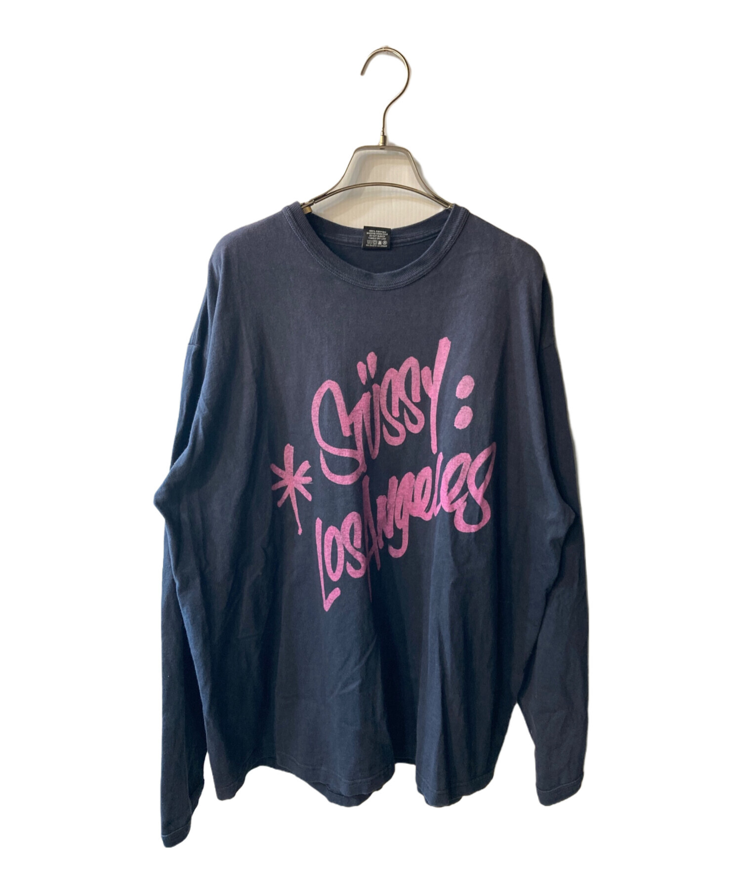 中古・古着通販】stussy (ステューシー) ロングカットソー ネイビー 