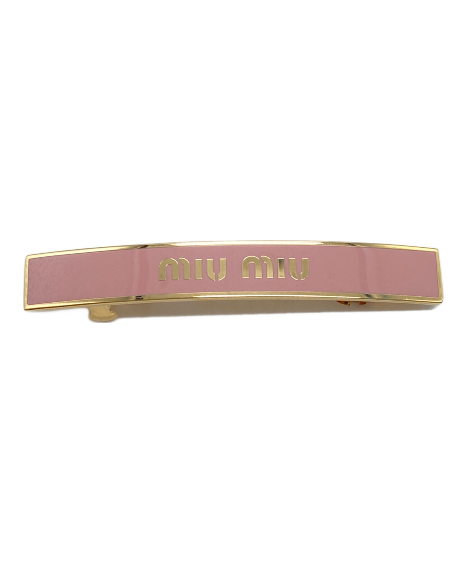 中古・古着通販】MIU MIU (ミュウミュウ) メタルロゴ ヘアクリップ