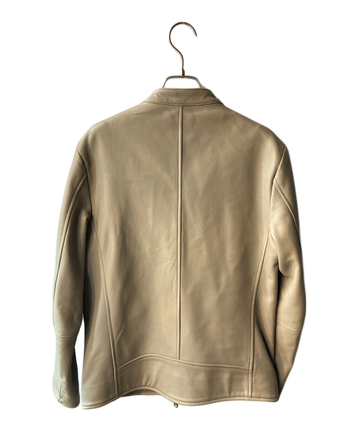 MEN'S MELROSE グレージュ　レザージャケット 中古・古着通販】MEN'S MELROSE (メンズメルローズ) レザージャケット