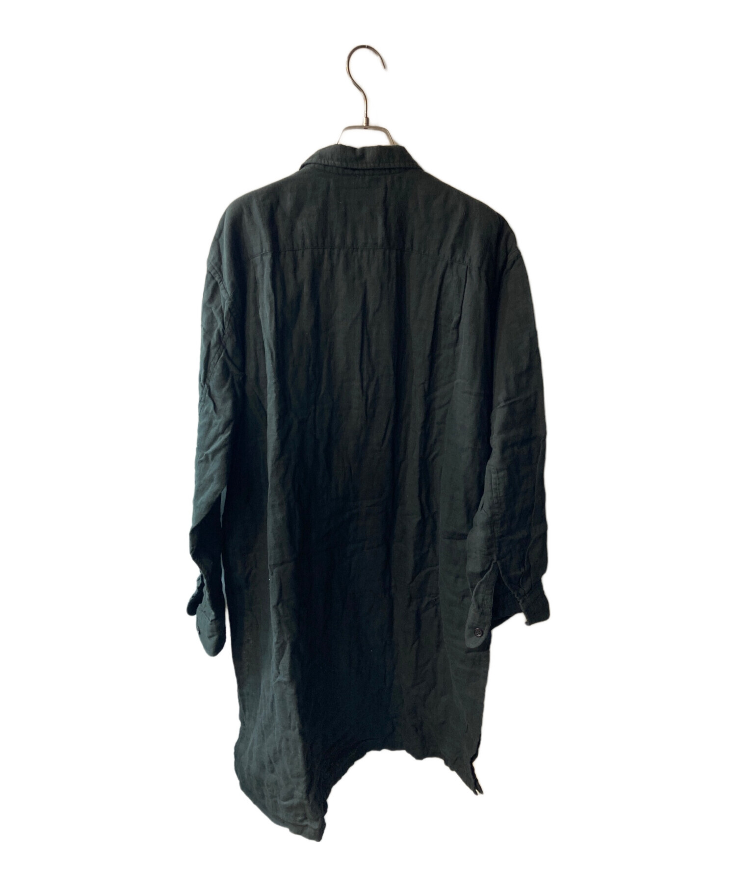 イッセイミヤケ　シャツ　長袖　ブラック　サイズ2 中古・古着通販】ISSEY MIYAKE (イッセイミヤケ) ロングシャツ