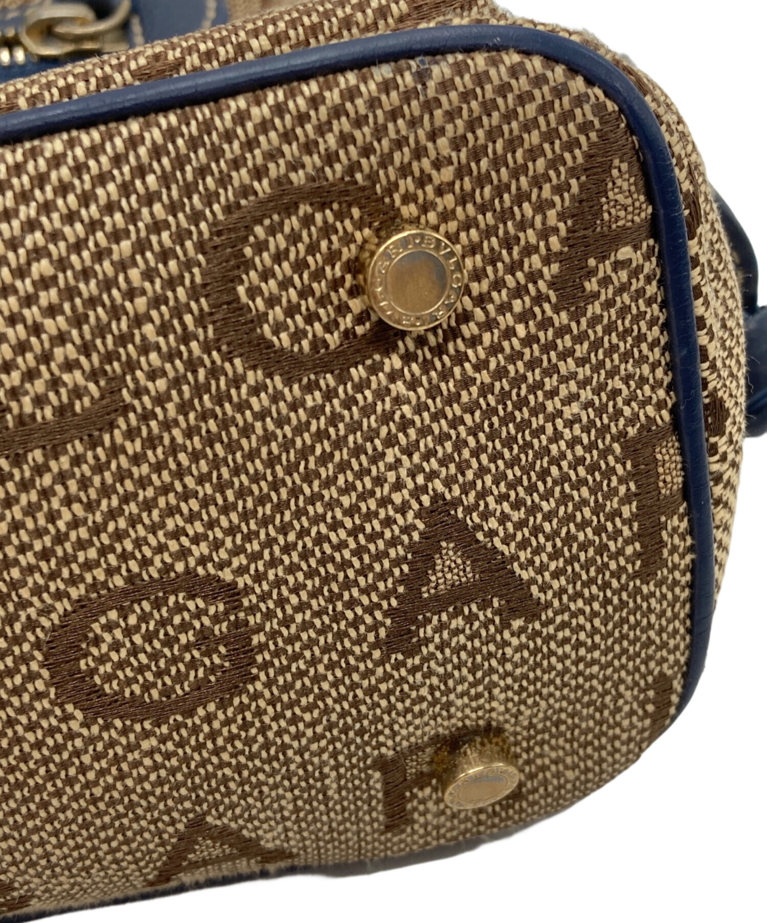 中古・古着通販】BVLGARI (ブルガリ) ハンドバッグ ベージュ×ブルー