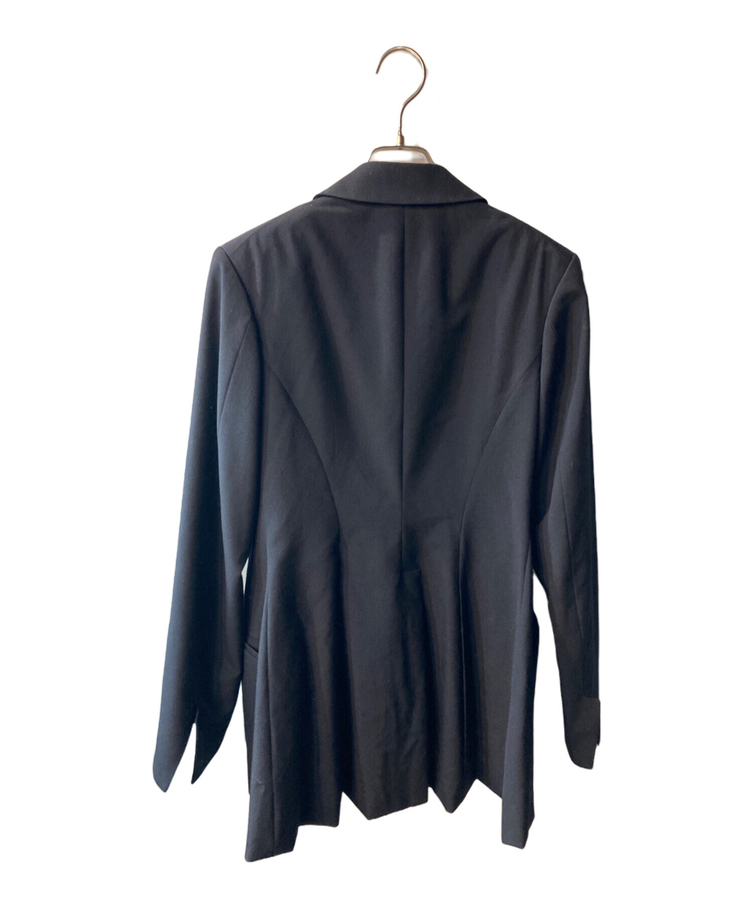 希少美品 コムデギャルソン リネンサテン切替ジャケット フリル ネイビー 中古・古着通販】COMME des GARCONS COMME des GARCONS