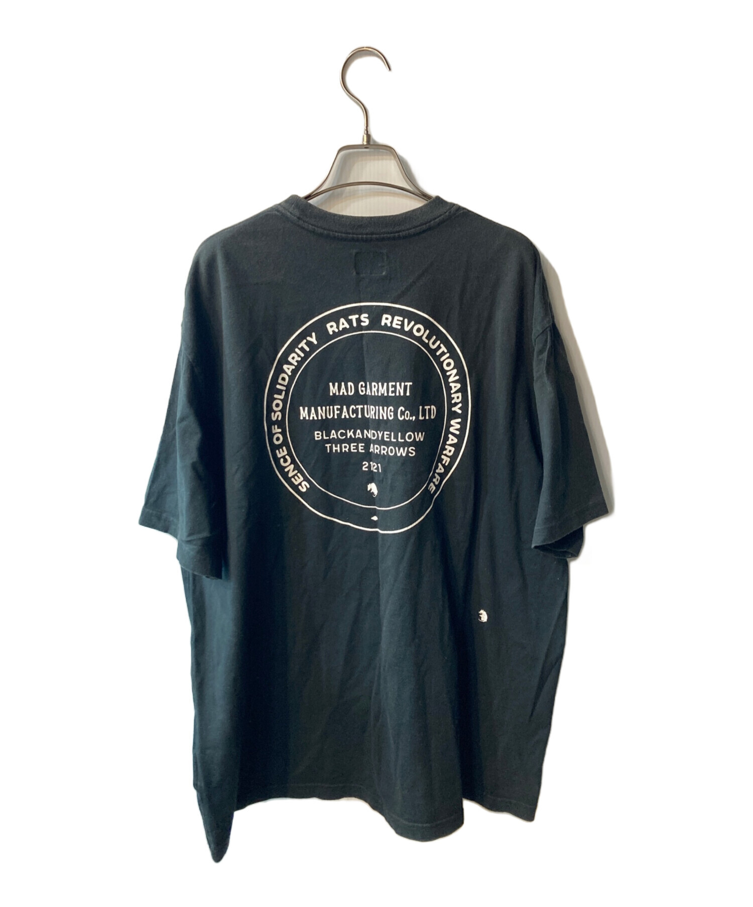 中古・古着通販】RATS (ラッツ) SIGN TAG TEE ブラック サイズ:XL 