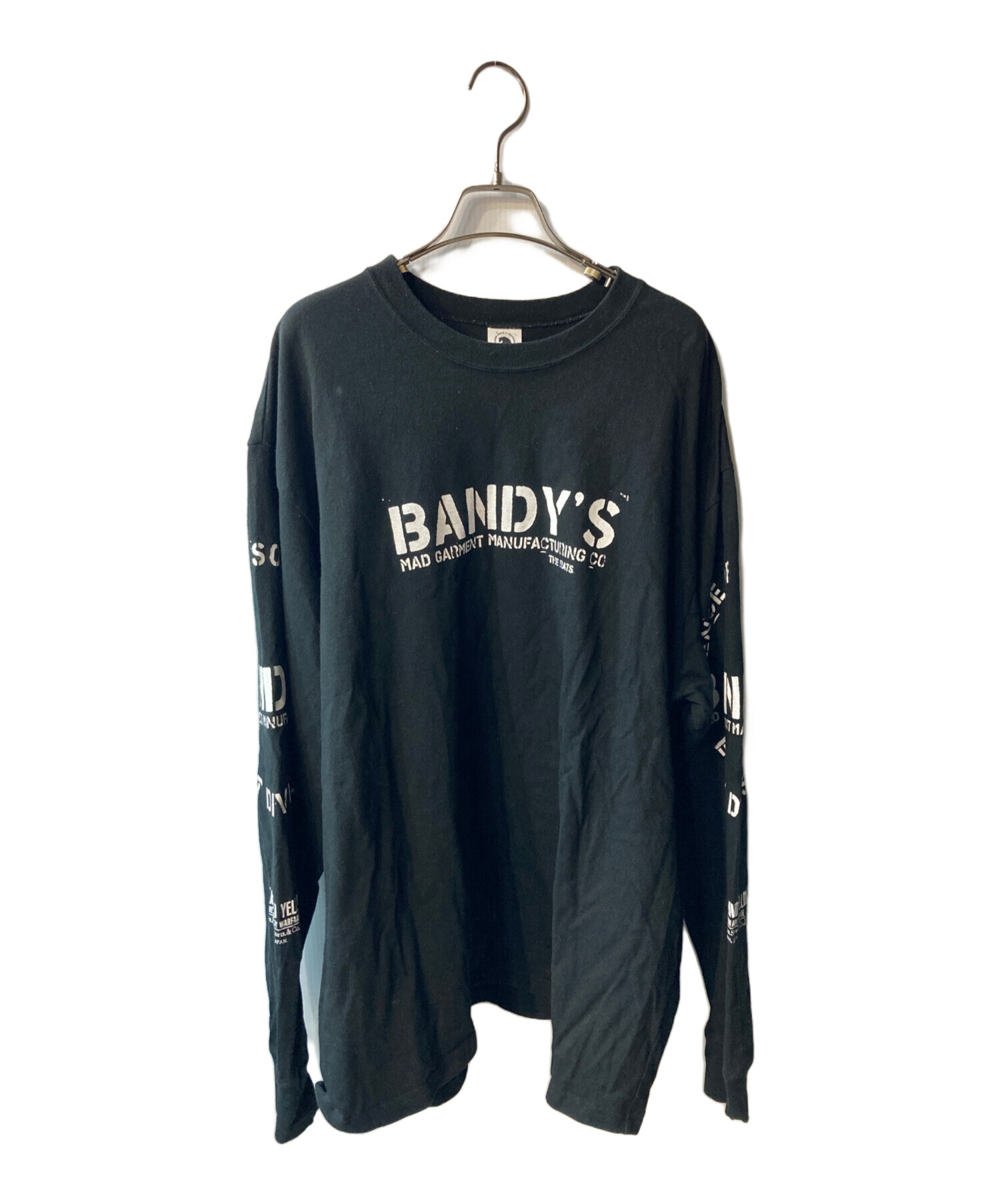 中古・古着通販】RATS (ラッツ) STAMP LOGO L/S TEE ブラック サイズ 
