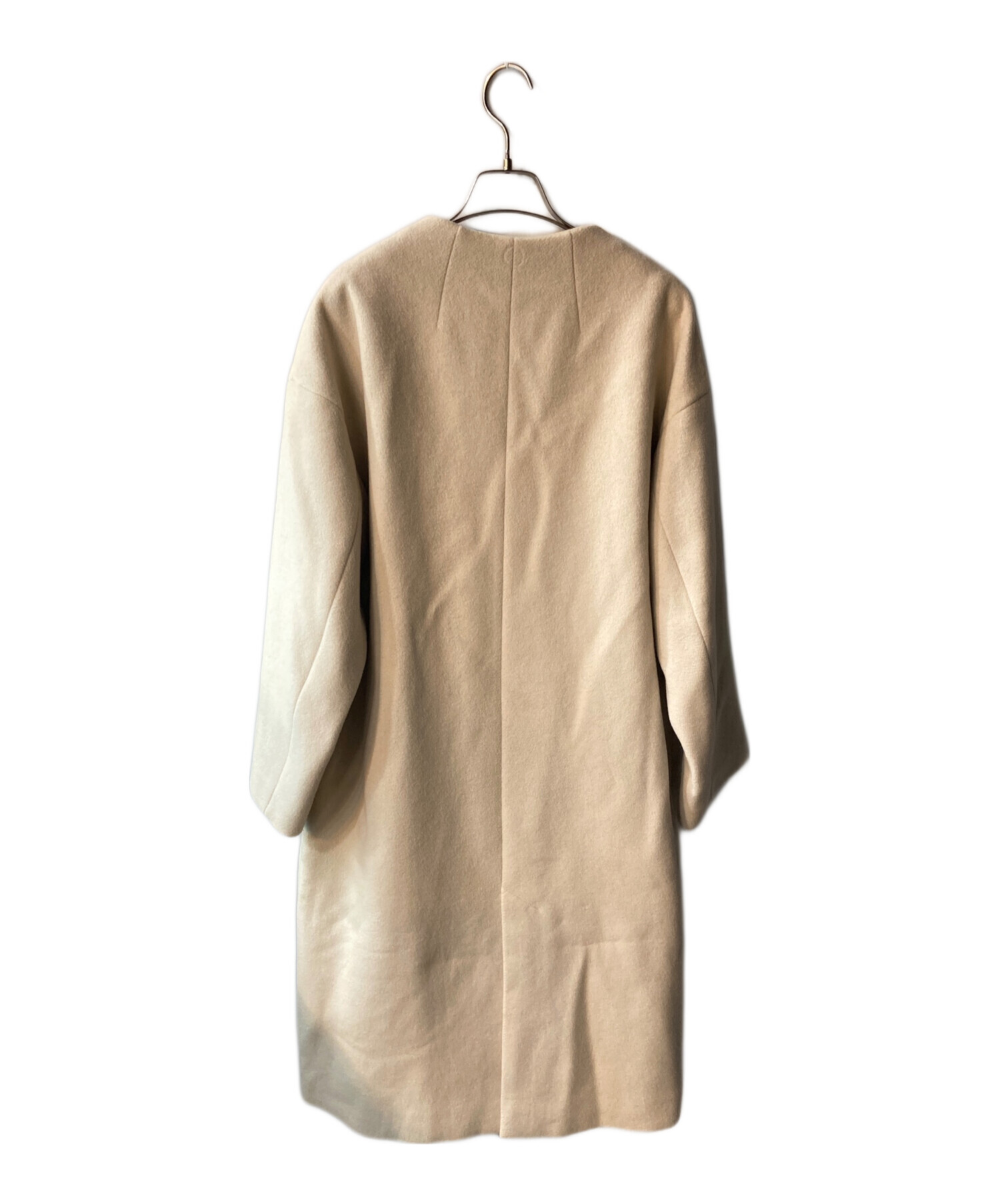 中古・古着通販】IENA (イエナ) MANTECO ノーカラーコート ベージュ 