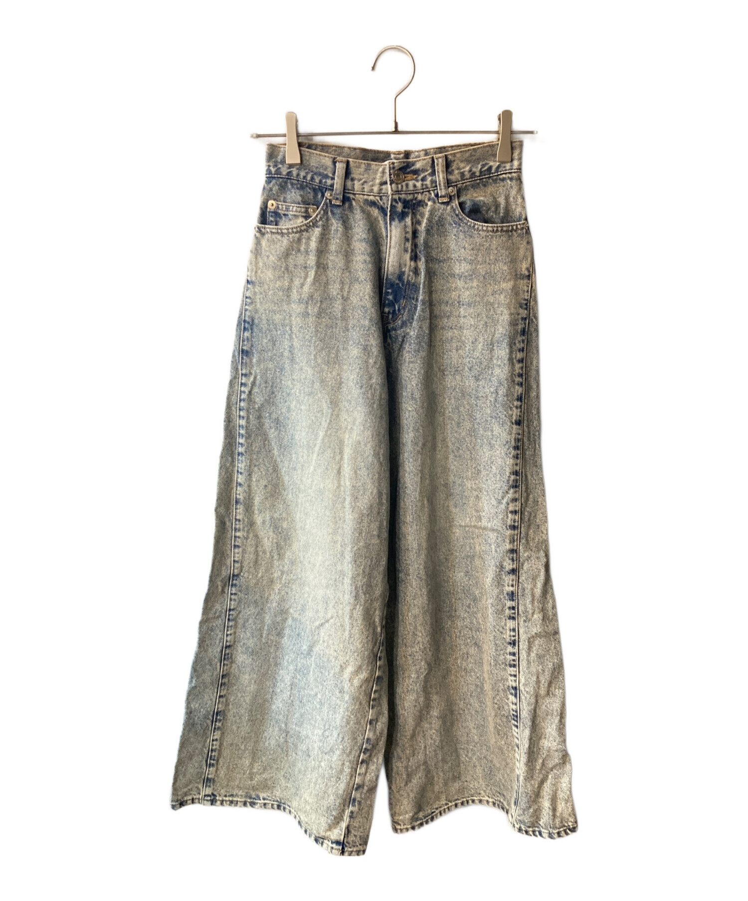 SNIDEL スナイデル　ワイド　デニム 中古・古着通販】Snidel (スナイデル) ワイドデニムパンツ インディゴ