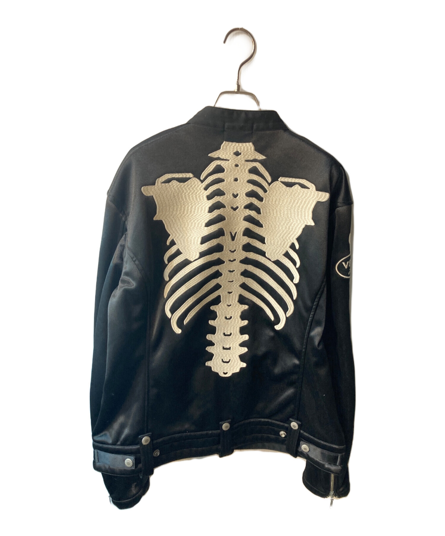 VANSONバンソン・スカル・ボーン・コットンライダースジャケット