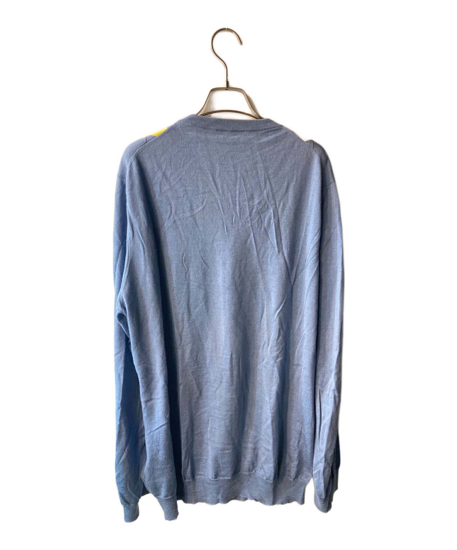 中古・古着通販】PRADA (プラダ) アーガイルニット ブルー サイズ:58