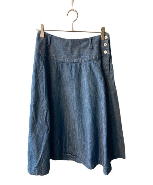 美品】45R デニムスカート リボン付 インディゴ サイズ3 楽天市場