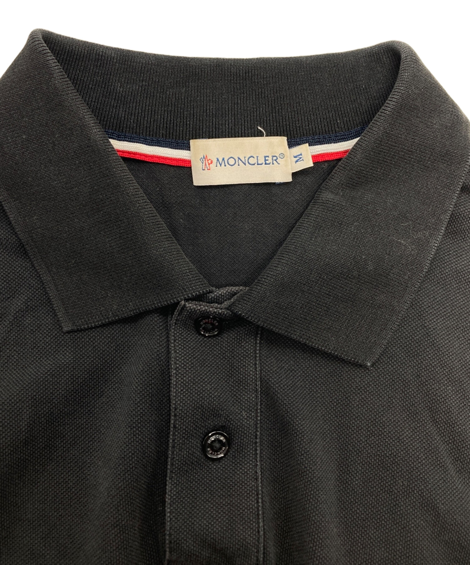 中古・古着通販】MONCLER (モンクレール) ポロシャツ ブラック サイズ