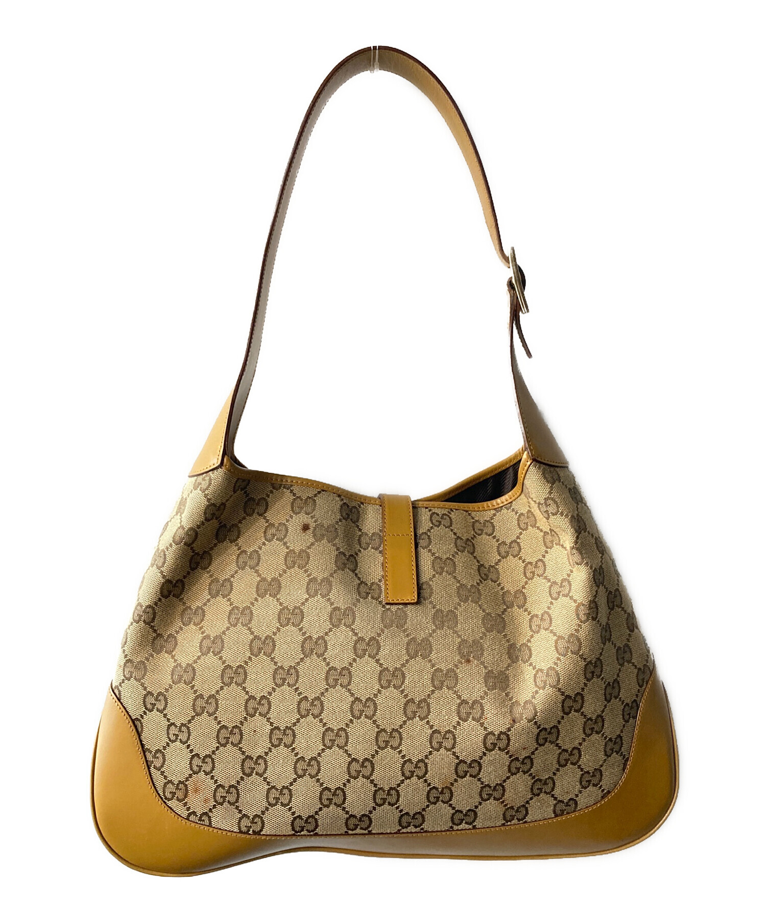 ネット公式 GUCCI GGキャンバス ショルダーバッグ ハーフムーン 181092 