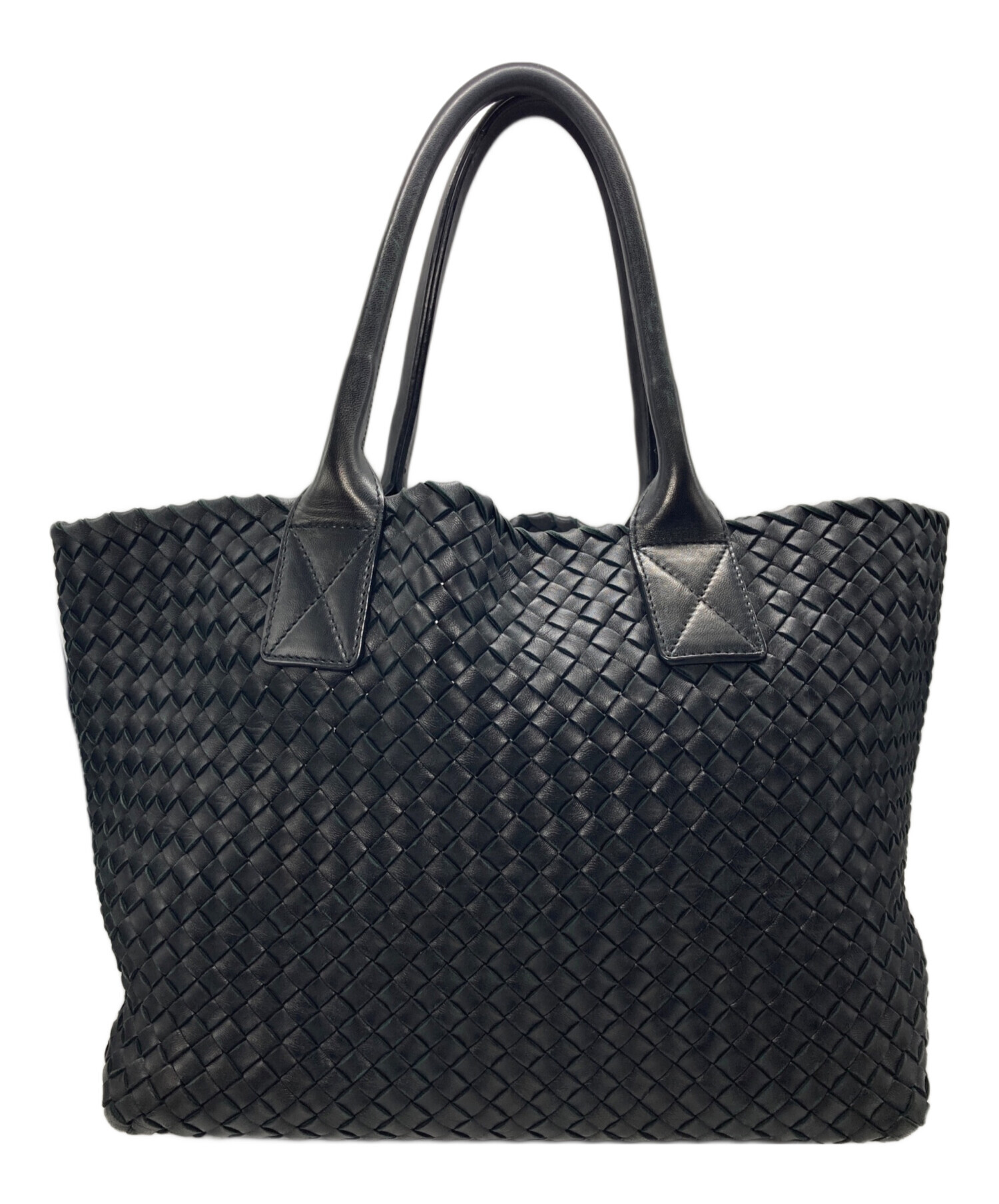 ヴォッテガべネタ　トートバッグ　黒イントレチャート 中古・古着通販】BOTTEGA VENETA (ボッテガベネタ) イントレチャート