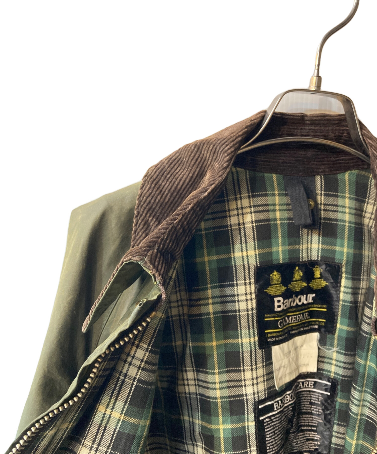 中古・古着通販】Barbour (バブアー) gamefair オイルドコート カーキ