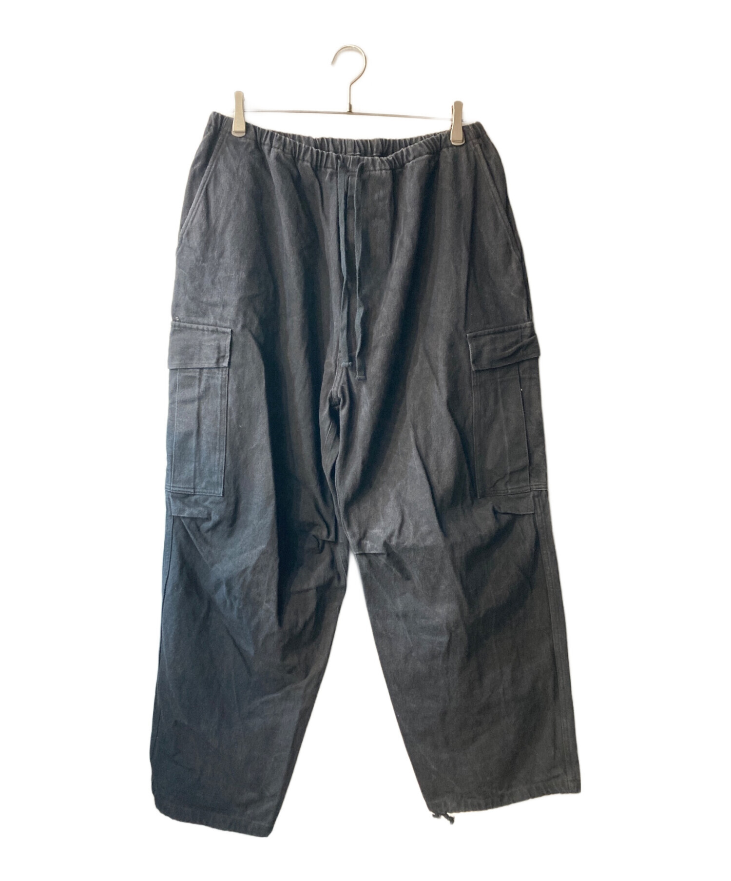 comoli 未使用品　パンツ 中古・古着通販】COMOLI (コモリ) ブラックドリル 6Pパンツ ブラック