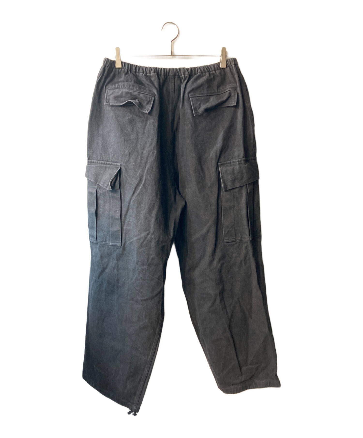 中古・古着通販】COMOLI (コモリ) ブラックドリル 6Pパンツ ブラック