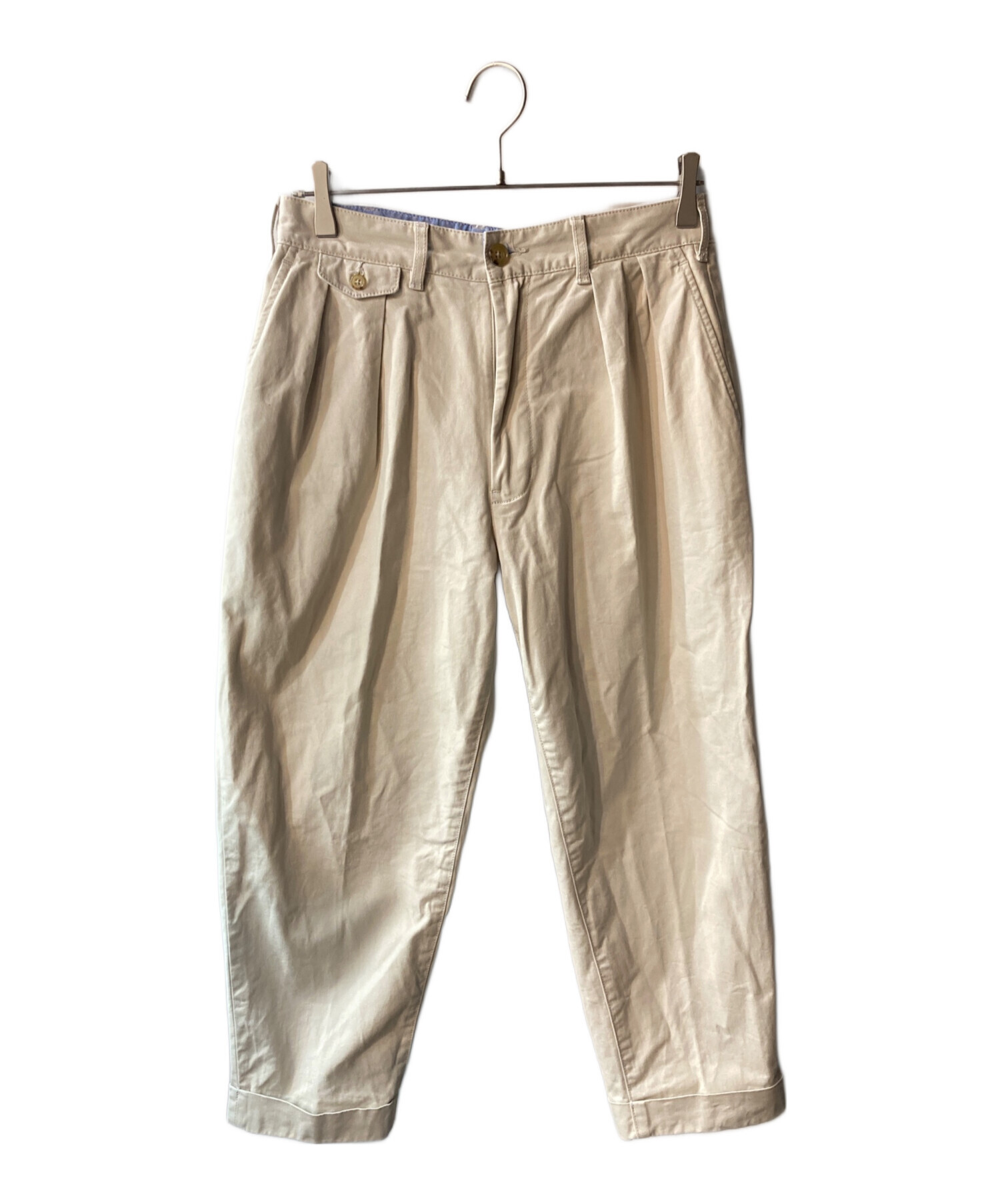 タグ有り BEAMS+ 2 Pleats Tapered Twill チノパン 美品 ビームスの百