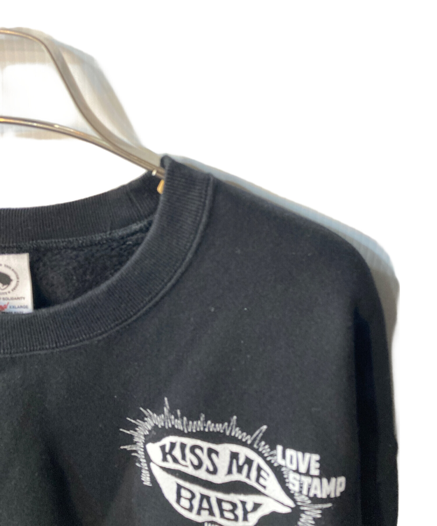 中古・古着通販】RATS (ラッツ) CRAZY CREW NECK SWEAT ブラック 