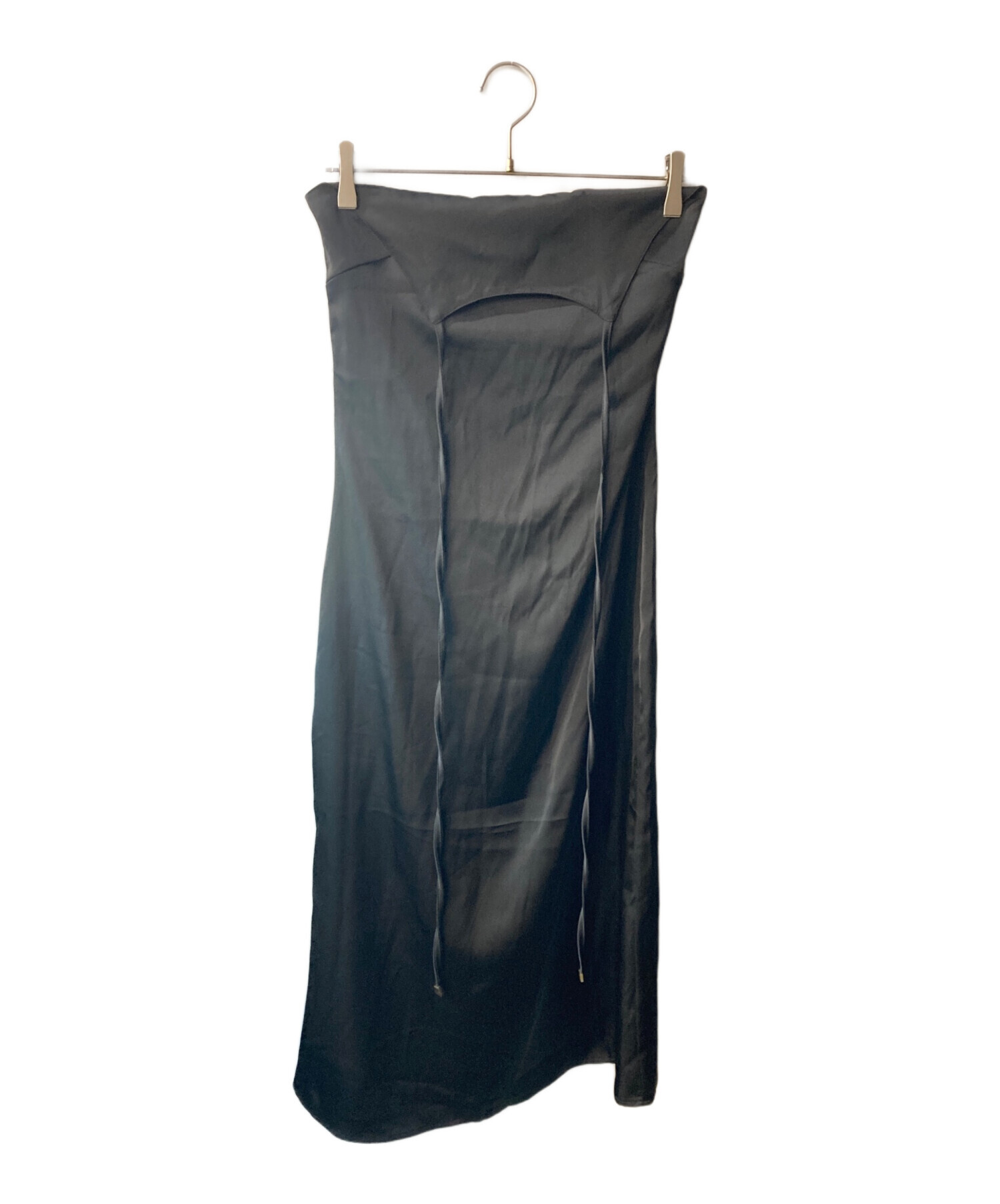 中古・古着通販】SENEE (セニー) サテンキャミワンピース ブラック