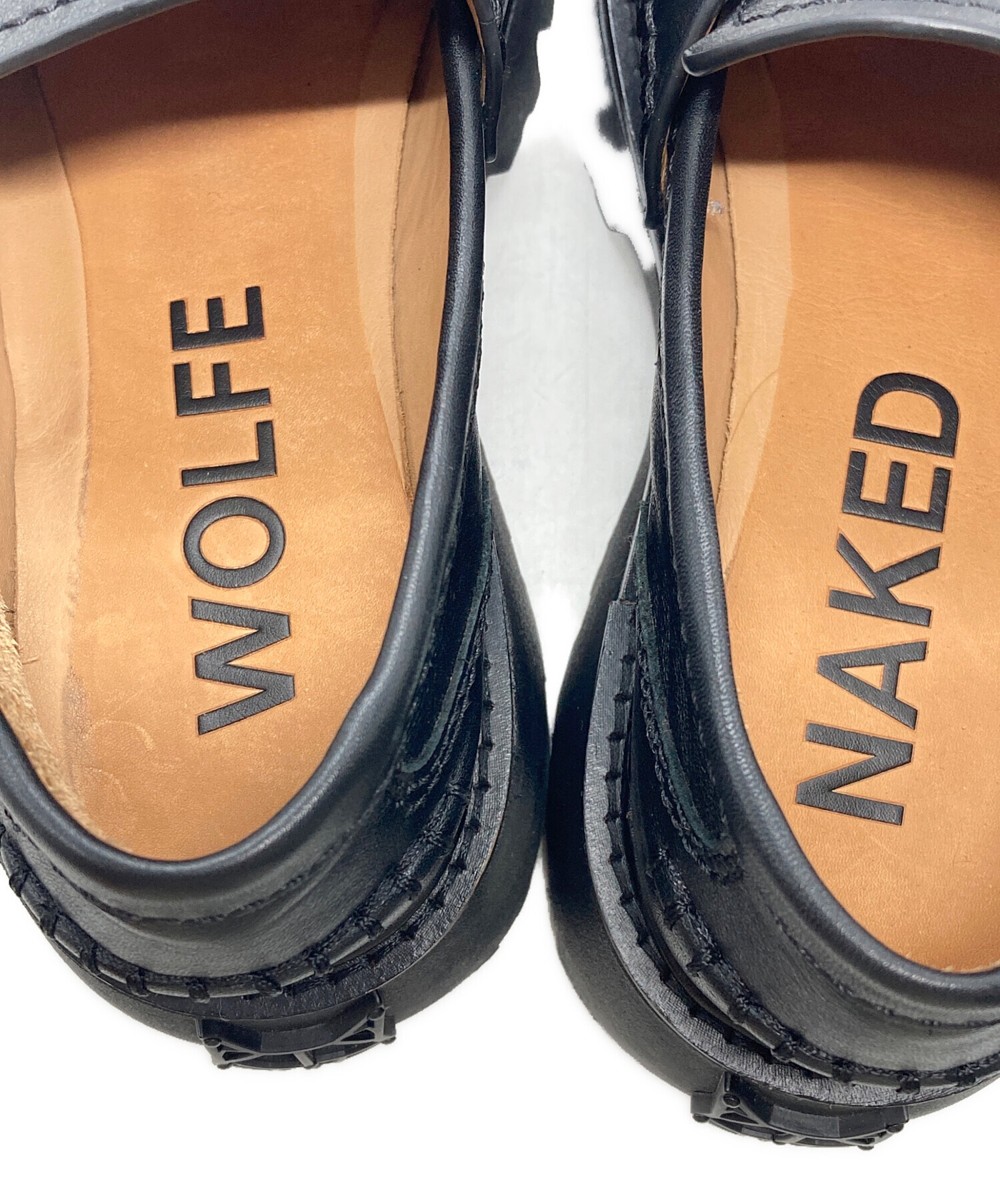 中古・古着通販】NAKED WOLFE (ネイキッドウルフ) ローファー ブラック 
