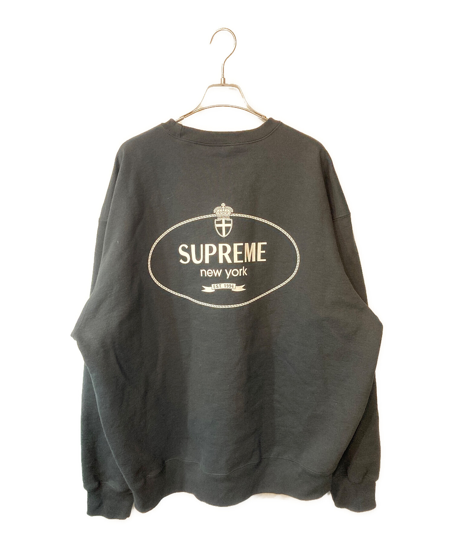 中古・古着通販】Supreme (シュプリーム) CREST CREWNECK ブラック