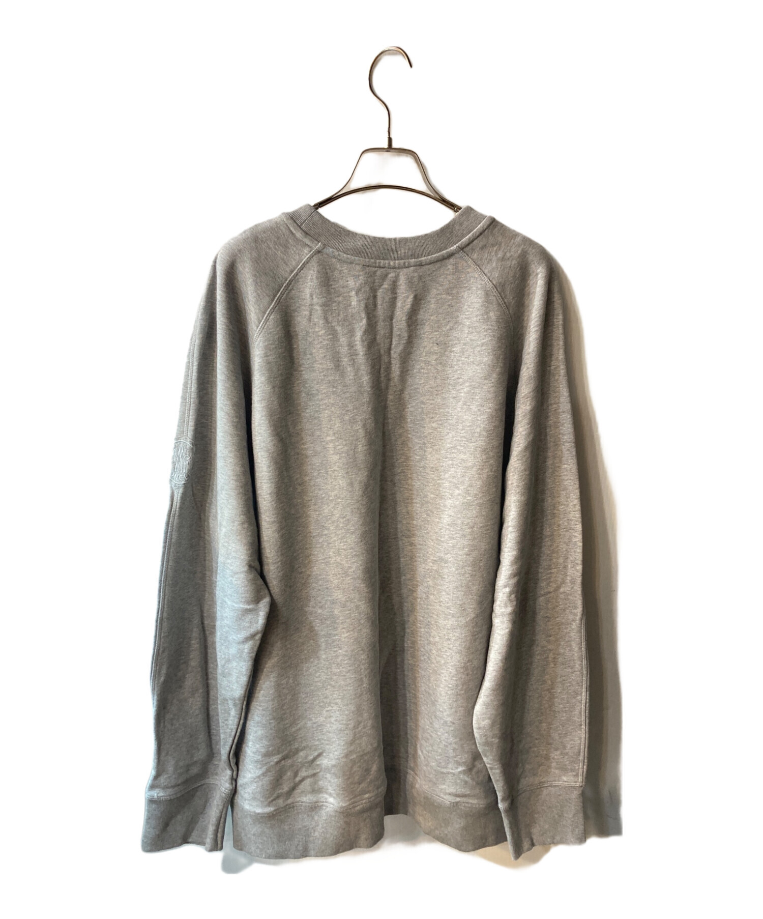 中古・古着通販】MONCLER (モンクレール) CREWNECK WITH LOGO グレー